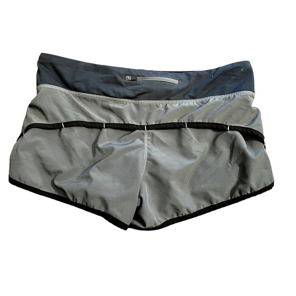 Black/Grey Running Shorts w/ zippered pocket Size Small - Picture 2 of 3